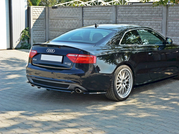 Audi A5 S-line 8T Coupe / Sportback (With A Vertical BAR) Central Rear Splitter - Maxton Design