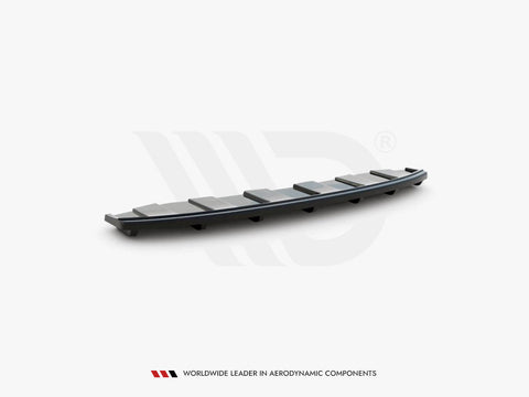 Audi A6 C7 S-line Avant Exhaust 2X1 (2011-2014) Central Rear Splitter - Maxton Design