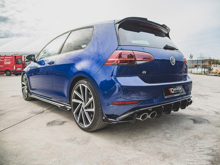VW Golf 7 R / R-Line Facelift Maxton Racing Side Side Skirts Diffusers + Flaps - Maxton Design