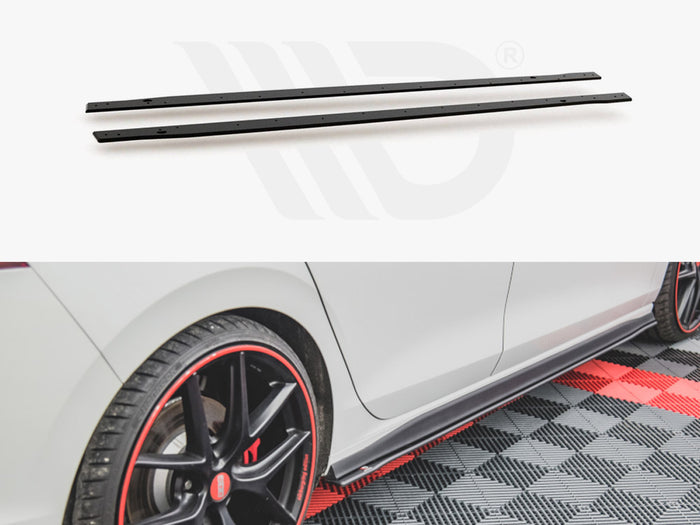 VW Golf 8 GTI / GTI Clubsport / R-line (2020-) Side Skirts Diffusers - Maxton Design