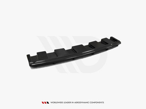 Audi S6 C7 Avant (With Vertical Bars) Central Rear Splitter - Maxton Design