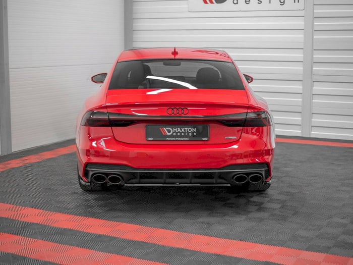 Audi A7 C8 S-line (2017-) Central Rear Splitter - Maxton Design