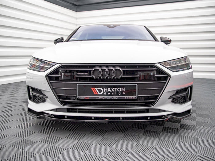 Audi A7 C8 (2018-) Front Splitter V2 - Maxton Design