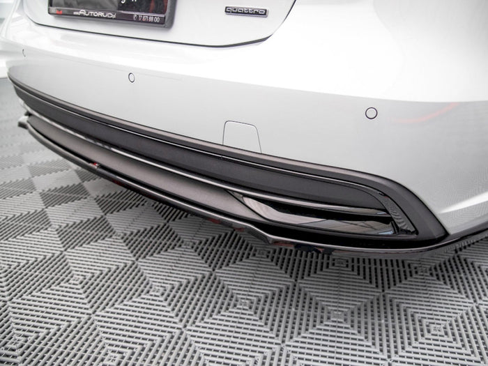 Audi A7 C8 (2018-) Central Rear Splitter - Maxton Design