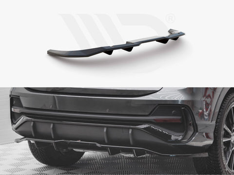 Audi Q3 Sportback S-line (2019-) Central Rear Splitter - Maxton Design