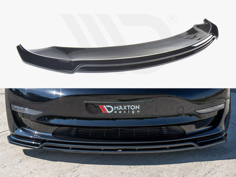 Tesla Model 3 (2017-) Front Splitter V.2 - Maxton Design