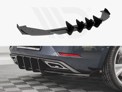Rear Valance Maxton Design Gloss Black ABS For Seat Leon 2 Cupra/ FR  Facelift