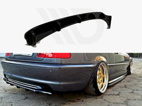 BMW 3 E46 Mpack Coupe (With Vertical Bars) Central Rear Splitter - Maxton Design