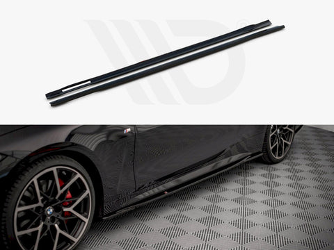 BMW 4 M-pack G22 (2020-) Side Skirts Diffusers V.3 - Maxton Design