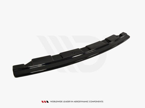 BMW 5 F11 M-pack - Without Vertical BARS (Fits TWO Single Exhaust Ends) Central Rear Splitter - Maxton Design