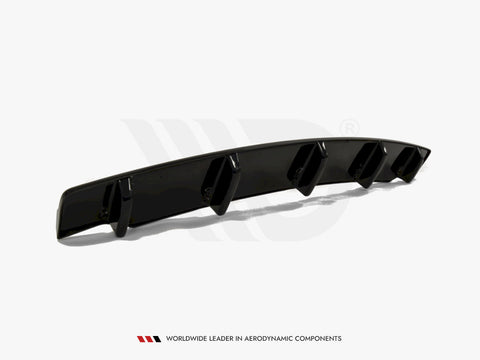 BMW 5 F11 M-pack (Fits TWO Single Exhaust Ends) Central Rear Splitter - Maxton Design