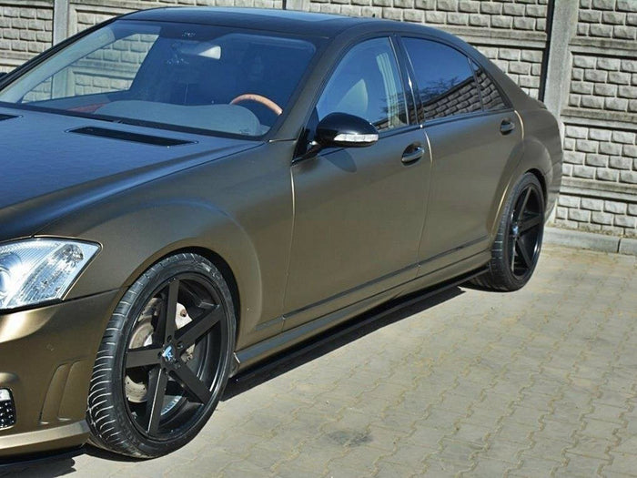 Mercedes S-class W221 AMG LWB Side Skirts Diffusers - Maxton Design