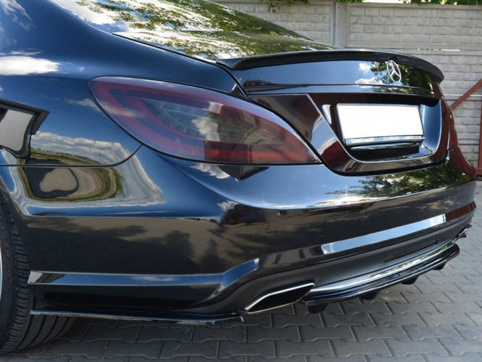 Mercedes CLS C218 Amg-line (With A Vertical BAR) (2011-2014) Central Rear Splitter - Maxton Design