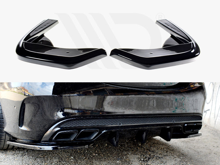 Mercedes C43 AMG W205 Sedan / Estate (2016-2018) Rear Side Splitters - Maxton Design