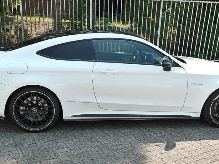 Mercedes C 205 63 AMG Coupe (2016-2018) Side Skirts Splitters - Maxton Design