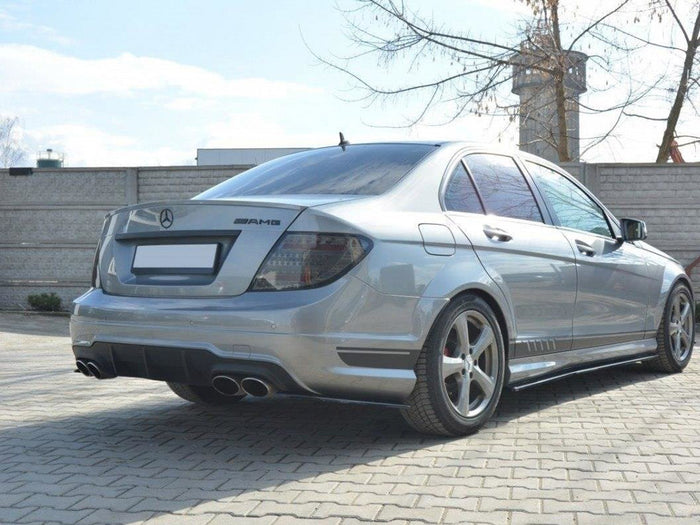 Mercedes C W204 Amg-line (Facelift) / C63 AMG (2011-2014) Rear Side Splitters - Maxton Design