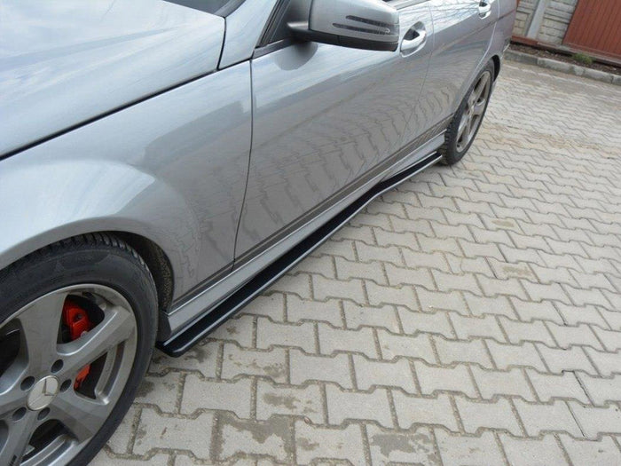 Mercedes C W204 Amg-line (Preface) Side Skirts Diffusers - Maxton Design