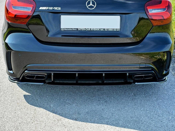 Mercedes A W176 AMG Facelift Rear Side Splitters - Maxton Design