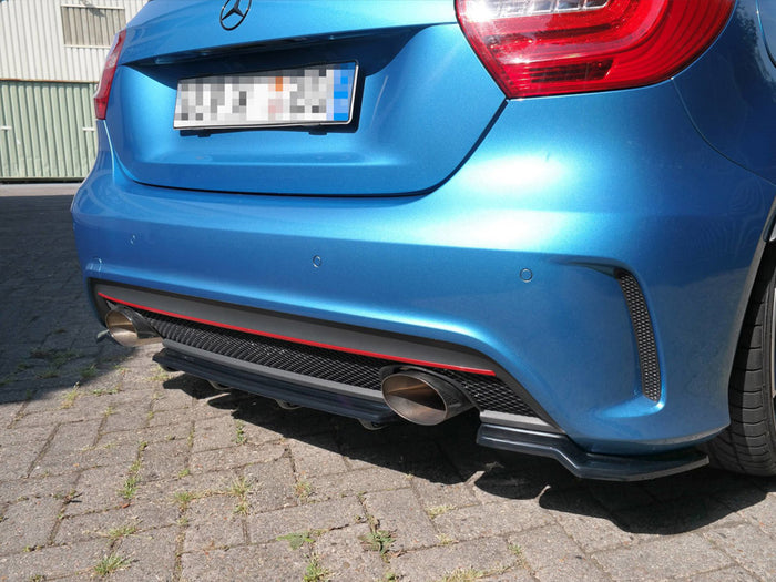 Mercedes A-class W176 Amg-line Pre-facelift (2013-2015) Central Rear Splitter - Maxton Design