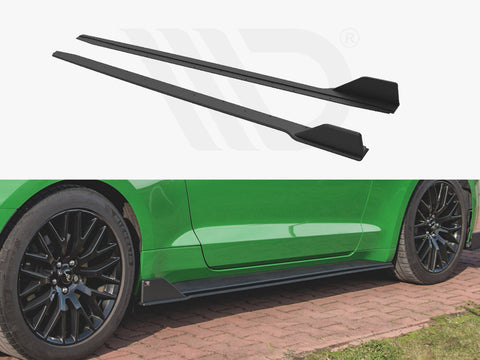 Ford Mustang GT MK6 Facelift (2017-) Street PRO Side Skirts Diffusers V.2 - Maxton Design