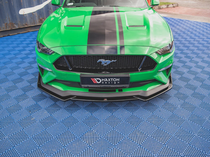 Ford Mustang GT Mk6 Facelift Front Splitter V.1 + Flaps - Maxton Design