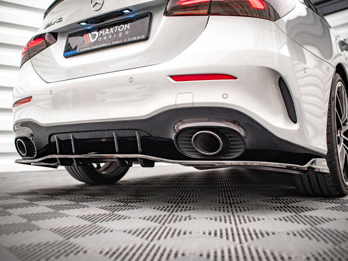 Mercedes A35 AMG Sedan V177 (2018-) Central Rear Splitter V.2 - Maxton Design