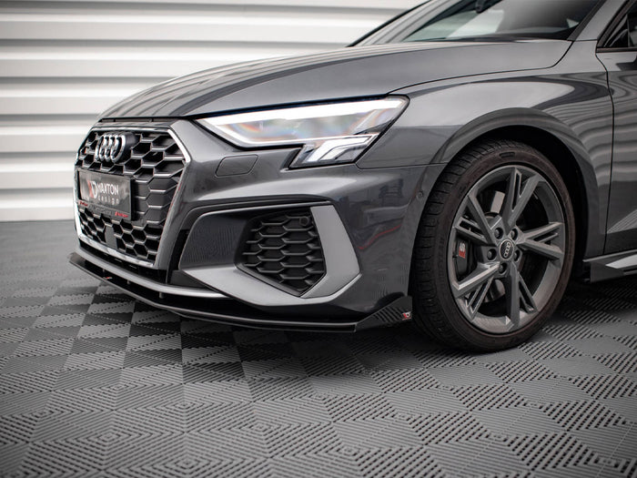 Audi S3 / A3 S-line 8Y (2020-) Street PRO Front Splitter V.1 - Maxton Design