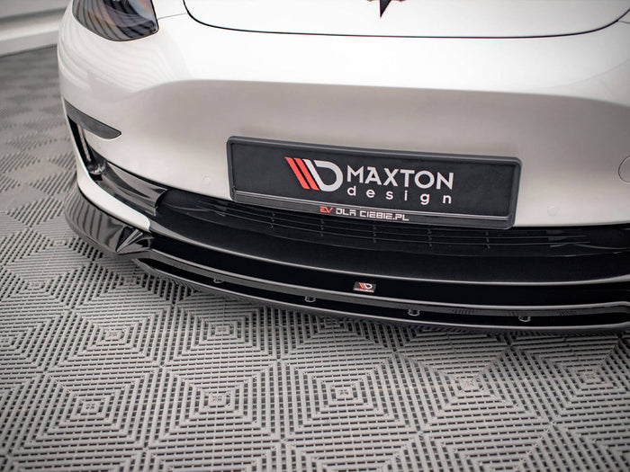 Tesla Model 3 (2017-) Front Splitter V.3 - Maxton Design