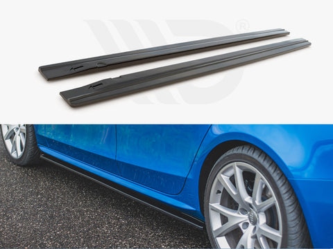 Audi S4 / A4 / A4 S-line B8 / B8 Facelift (2008-2015) Side Skirts Diffusers - Maxton Design