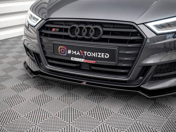 Audi S3 Sportback 8V Facelift Front Splitter V.2 - Maxton Design