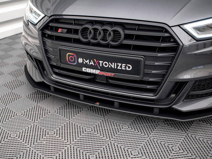 Audi S3 Sportback 8V Facelift Street PRO Front Splitter - Maxton Design