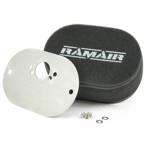 RS2-201-404 - Carb Air Filter With Baseplate SU HIF4 1.5in (Mini Offset) 100mm Internal Height - RAMAIR
