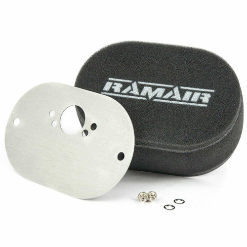 RS2-201-404 - Carb Air Filter With Baseplate SU HIF4 1.5in (Mini Offset) 100mm Internal Height - RAMAIR