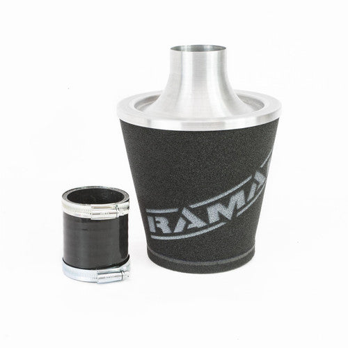 Ramair Medium Foam Filter Aluminium Base 60mm OD Silver with Silicone Coupler