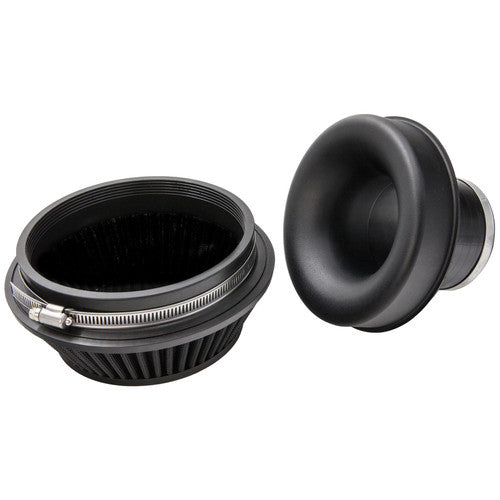 PRORAM 90mm ID Neck Small Cone Air Filter with Velocity Stack and Coupling