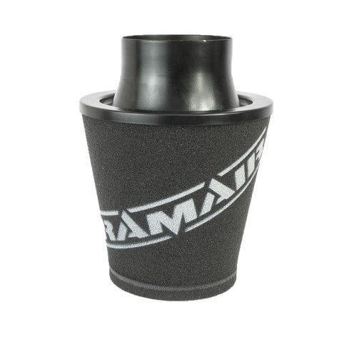 Ramair Medium Foam Filter Aluminium Base 100mm OD Black with Silicone Coupler
