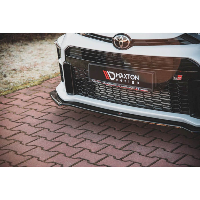 Toyota Yaris GR Front Splitter V1 (Gloss Black) - Maxton Design