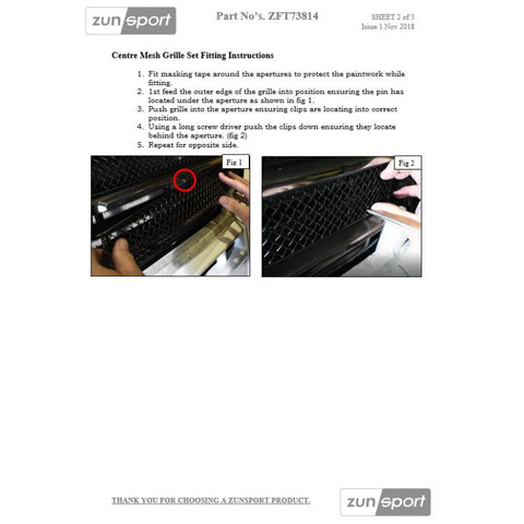 Fiat Ducato 3Rd Gen Facelift - Front Grille Set - Zunsport
