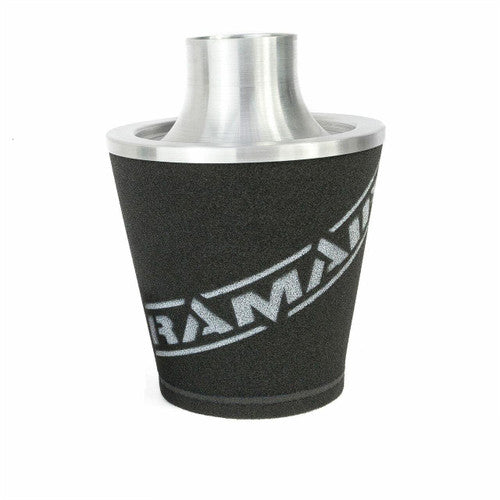 Ramair Medium Foam Filter Aluminium Base 70mm OD Silver with Silicone Coupler