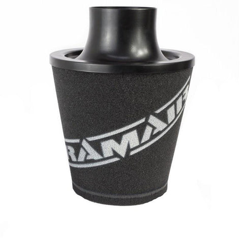 Ramair Small Foam Filter Aluminium Base 60mm OD Black with Silicone Coupler