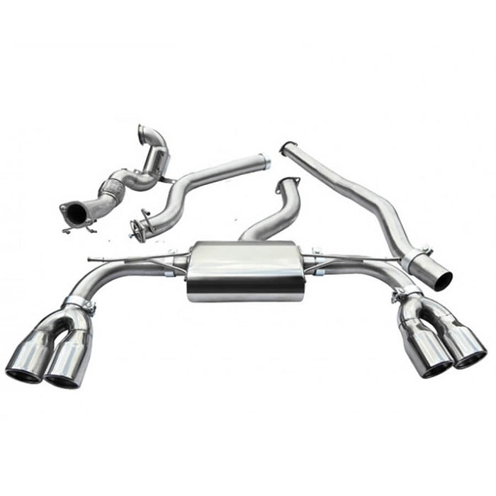 Cobra Sport Non Resonated Turbo Back Exhaust with Sports Cat for the Audi S3