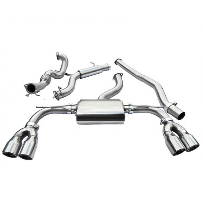 Cobra Sport Resonated Turbo Back Exhaust with Decat for the Audi S3