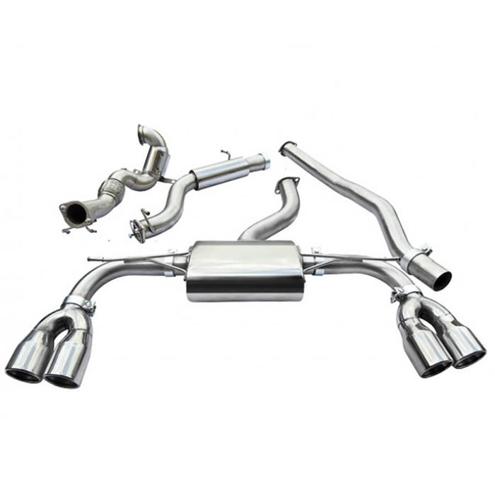 Cobra Sport Resonated Turbo Back Exhaust with Sports Cat for the Audi S3