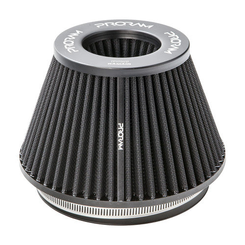 PRORAM 76mm OD Neck Medium Cone Air Filter with Velocity Stack