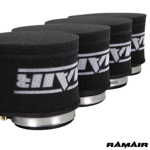 Ramair 52mm ID Performance Universal Motorcycle Oval Pod Air Filter Kit