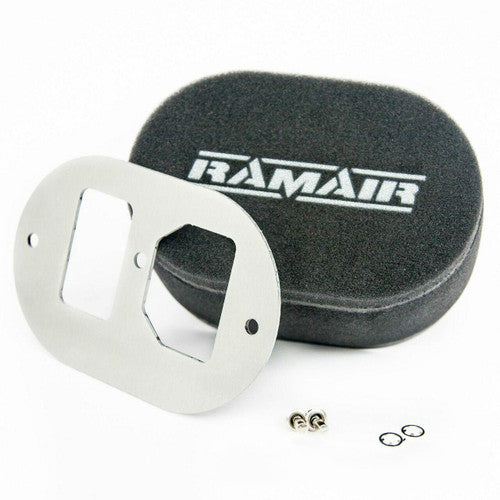 RS2-206-403 - Carb Air Filter With Baseplate GM Varajet II 65mm Internal Height - RAMAIR