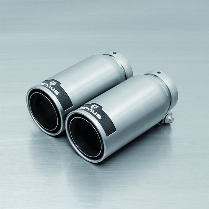 Remus Exhausts Silver With Carbon Stripe