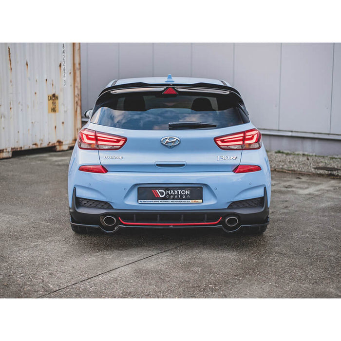 Hyundai i30N Central Rear Splitter (Vertical Bars) (17-20) - Maxton Design