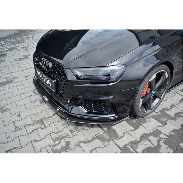 Maxton Design Front Racing Splitter on the Audi RS3 8V Facelift Sportback (2017-)