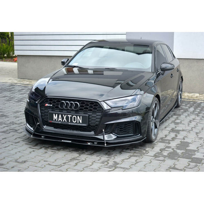 Maxton Design Front Racing Splitter on the Audi RS3 8V Facelift Sportback (2017-)